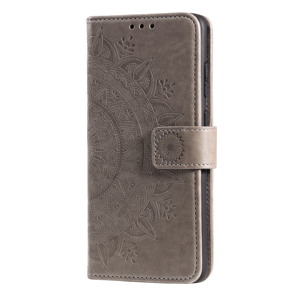 Samsung Galaxy A42 - Mandala Läder Fodral - Grå
