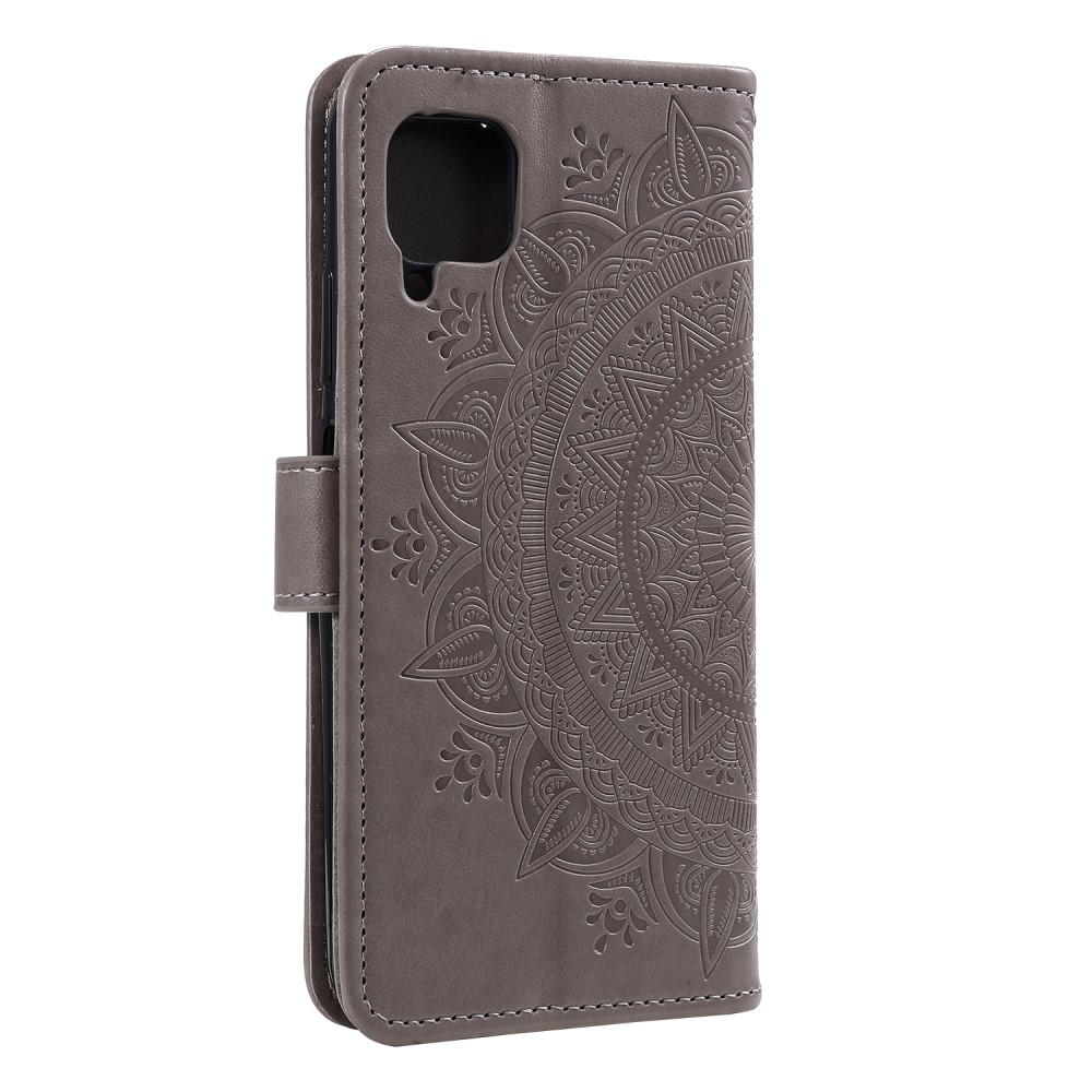 Samsung Galaxy A42 - Mandala Läder Fodral - Grå