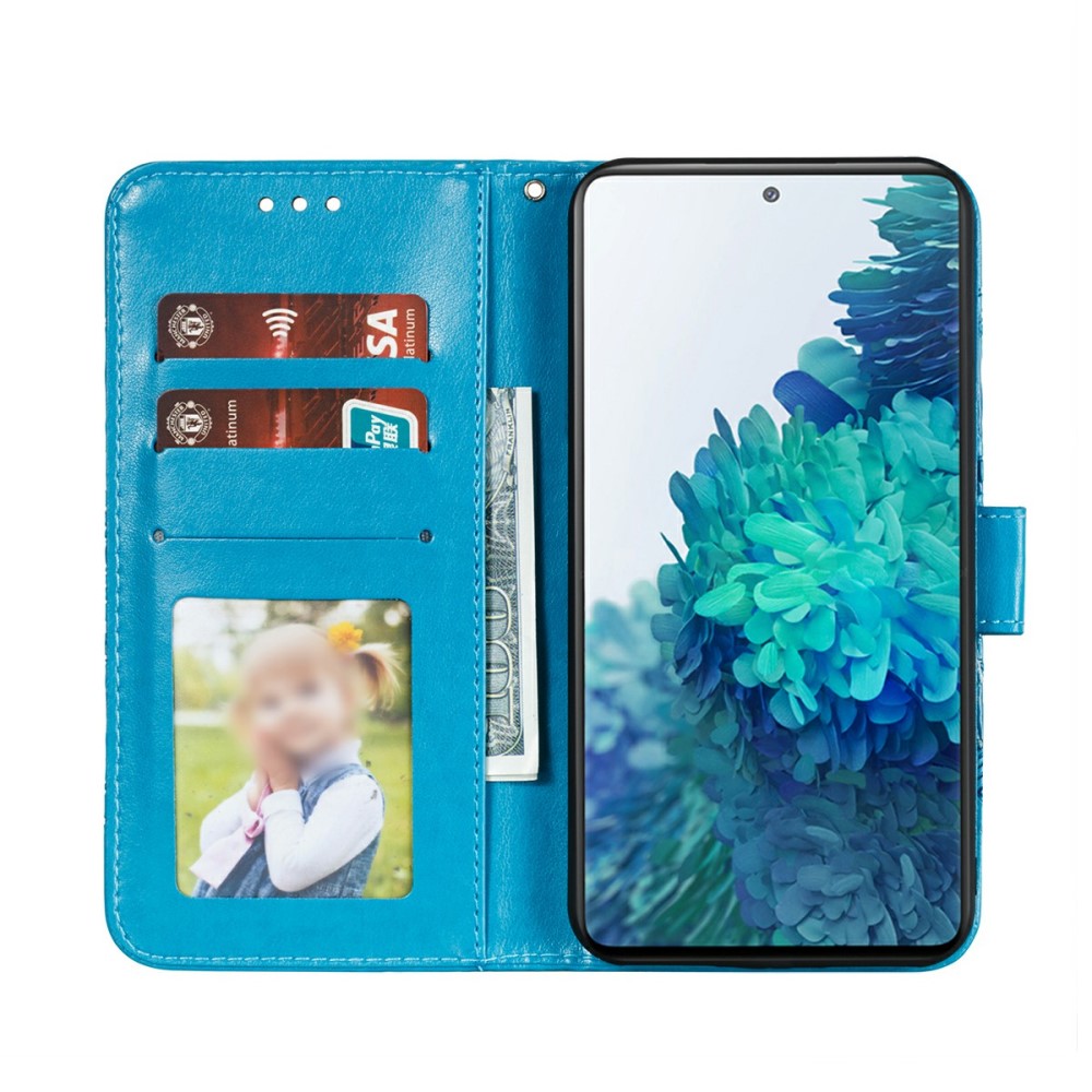 Samsung Galaxy S20 FE - Mandala Lder Fodral - Bl