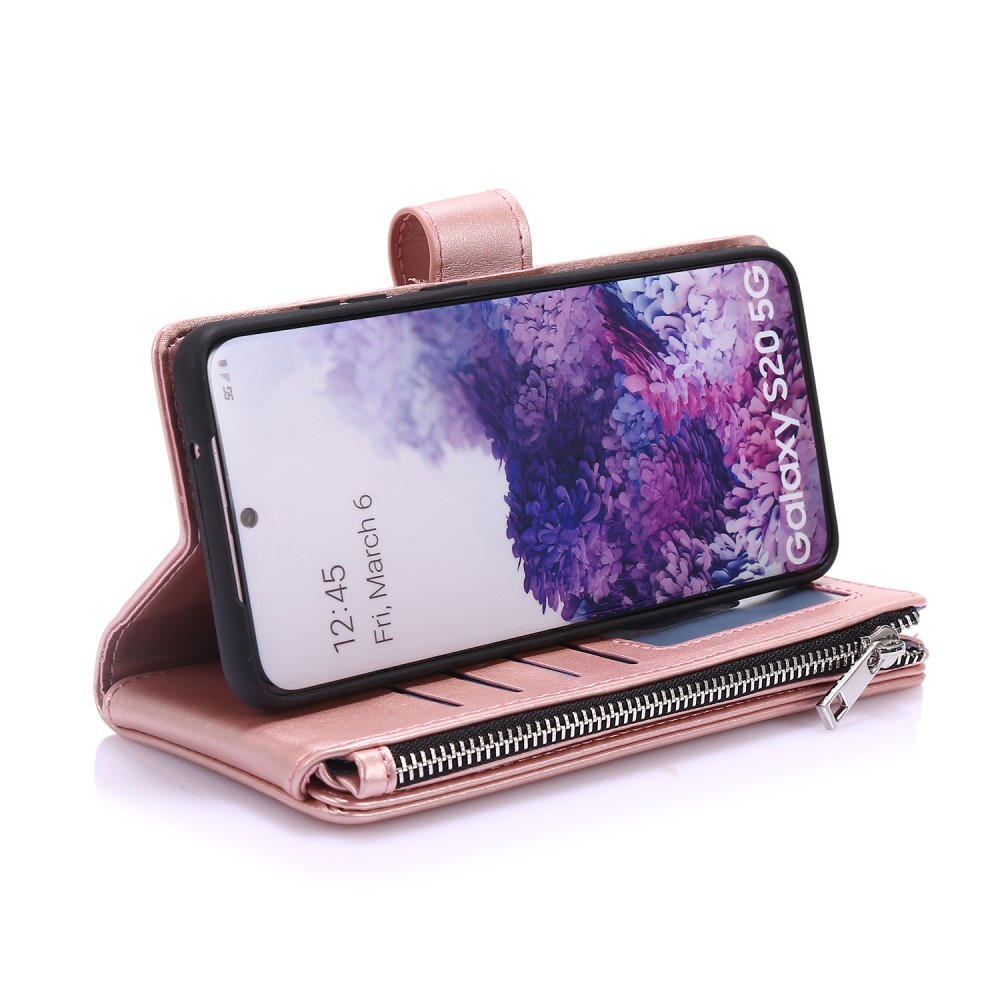 Samsung Galaxy S20 FE - Multifunktionellt Plnboksfodral - Rosguld