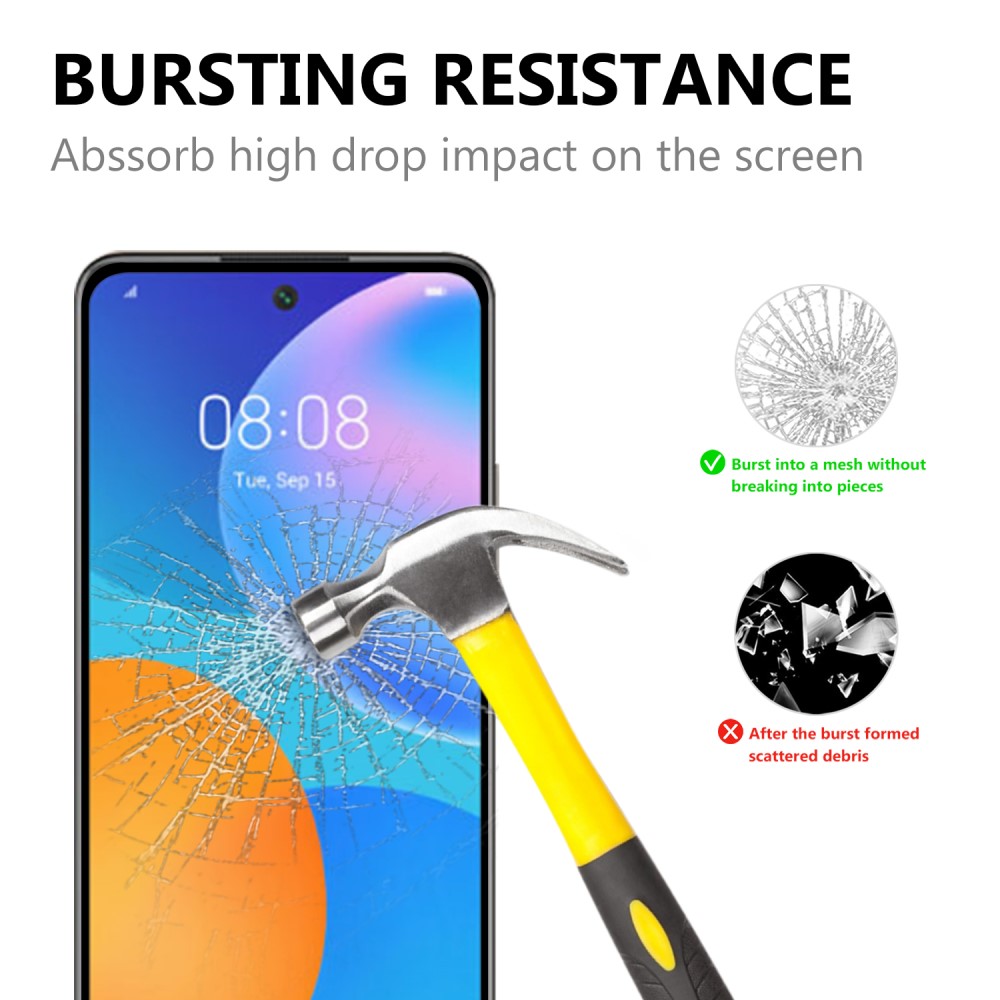 Huawei P Smart (2021) - Heltckande Skrmskydd I Hrdat Glas