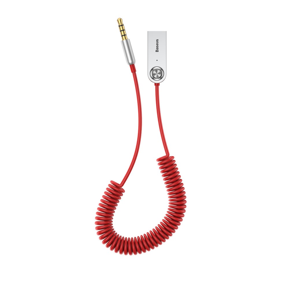 Baseus Bluetooth Till 3.5 mm AUX Adapter Kabel - Röd