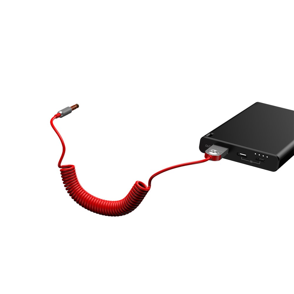 Baseus Bluetooth Till 3.5 mm AUX Adapter Kabel - Röd