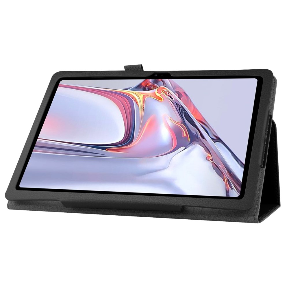 Samsung Galaxy Tab A7 10.4 Fodral Litchi Lder Svart