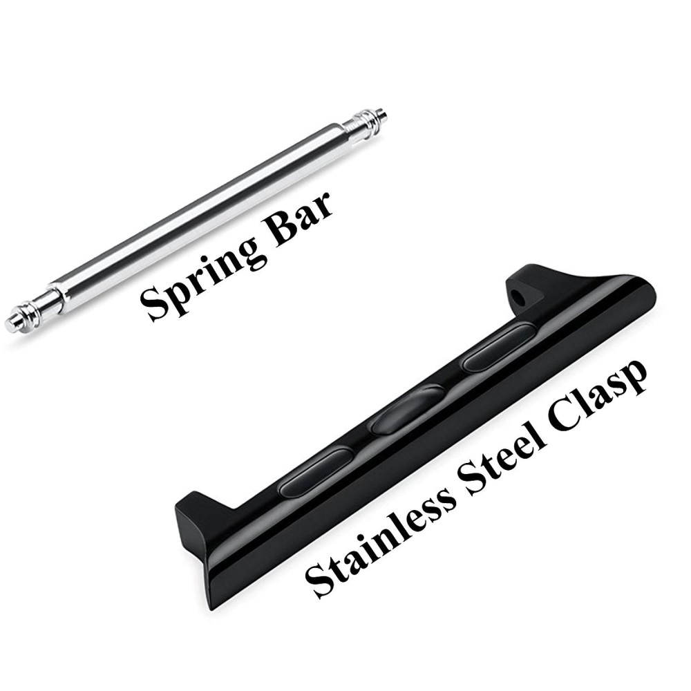 Spring Bar Fsten till Apple Watch 41/40/38 mm - Svart