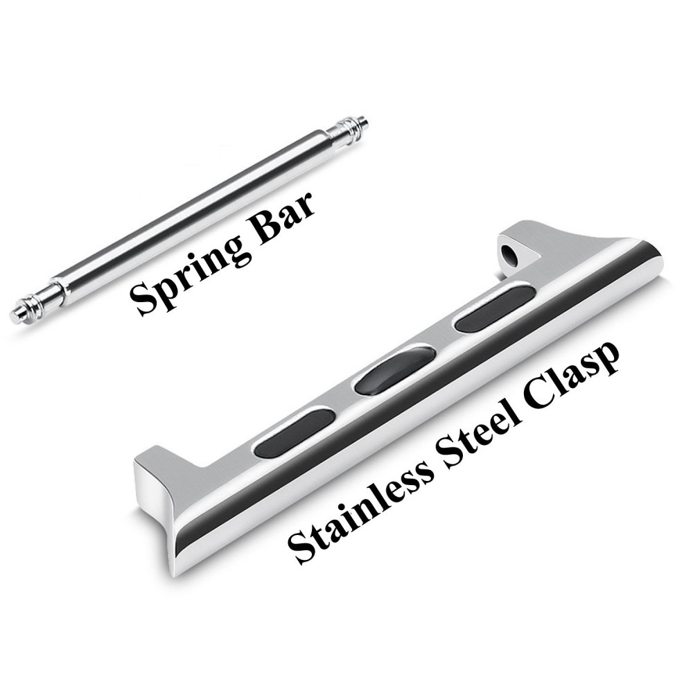 Spring Bar Fsten till Apple Watch 41/40/38 mm - Silver