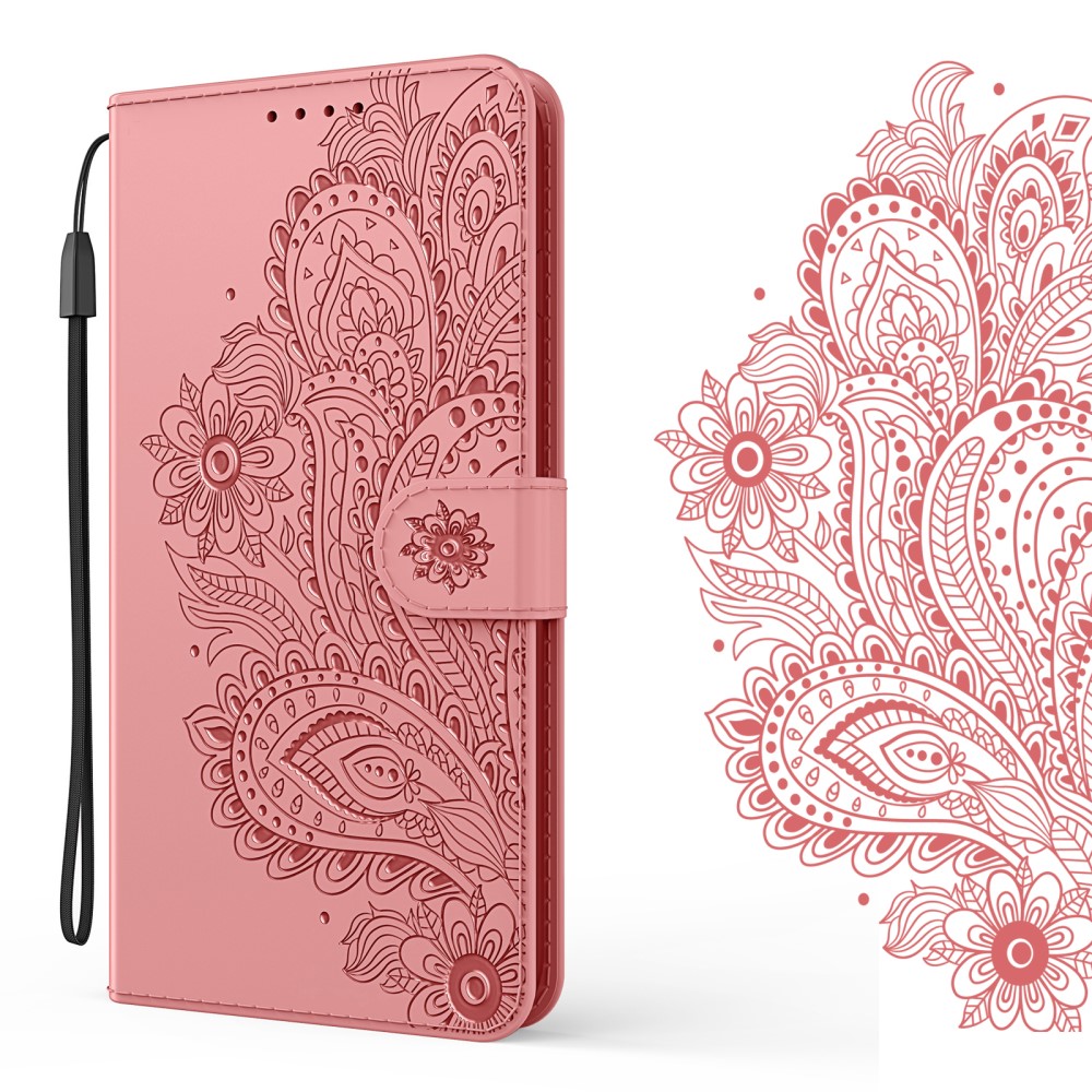 Samsung Galaxy S21 - Flower Mandala Fodral - Ljus Rosa