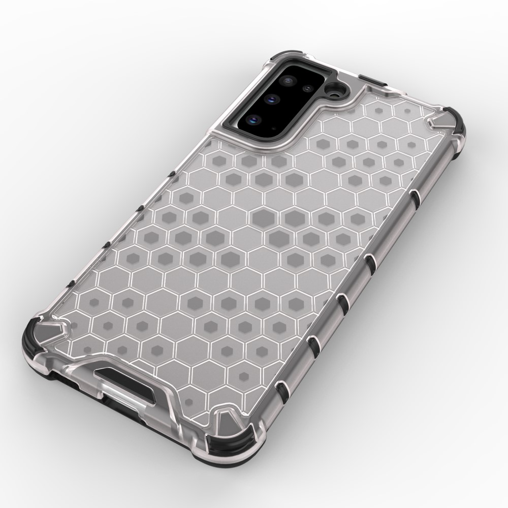 Samsung Galaxy S21 - Armor Honeycomb Textur Skal - Transparant
