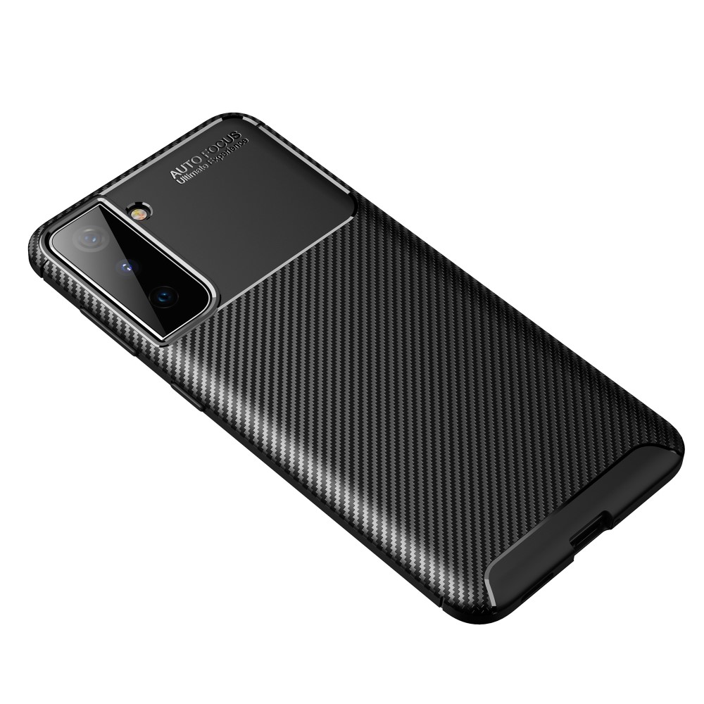 Samsung Galaxy S21 - Kolfiber Textur Skal - Svart