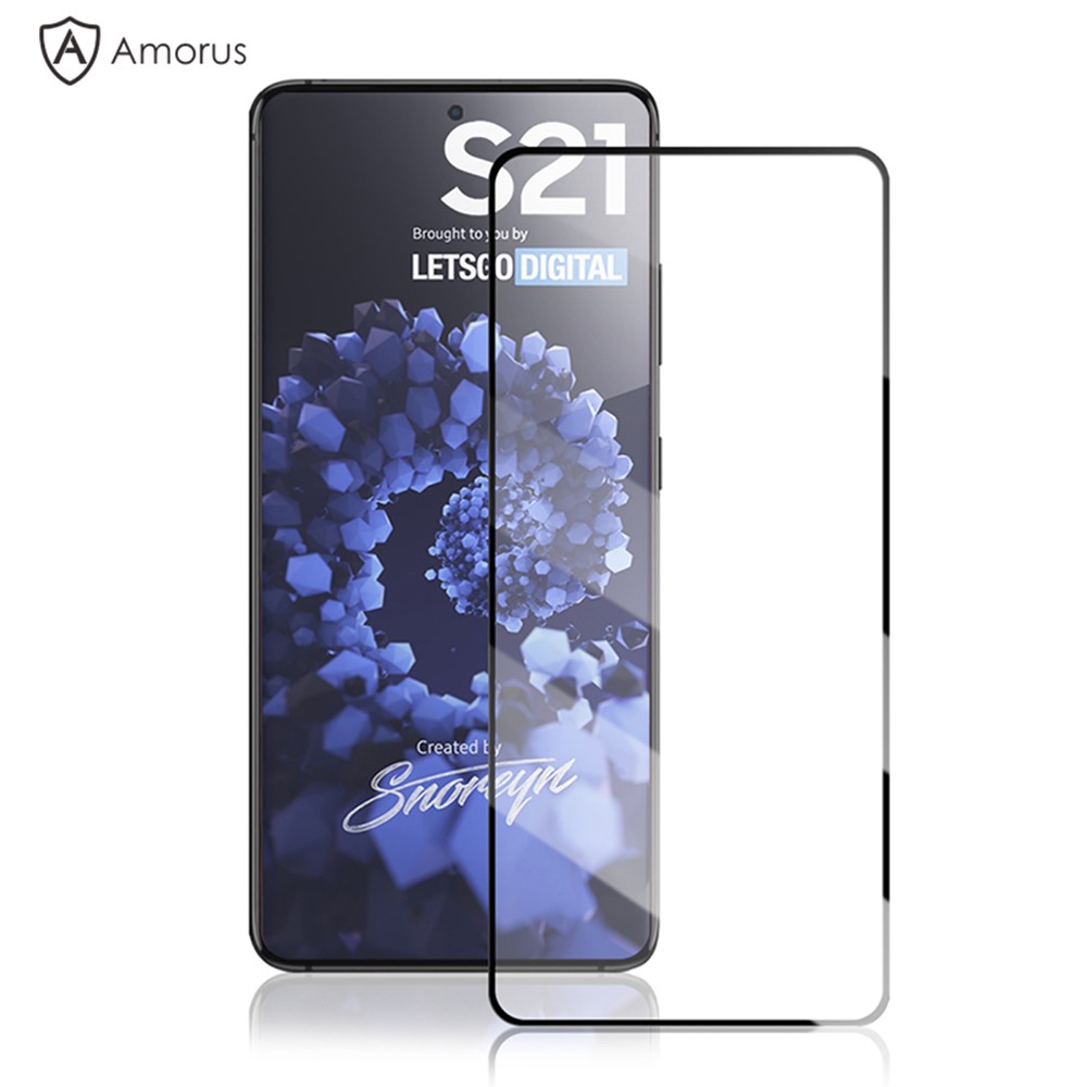 Samsung Galaxy S21 - AMORUS Heltckande Skrmskydd I Hrdat Glas