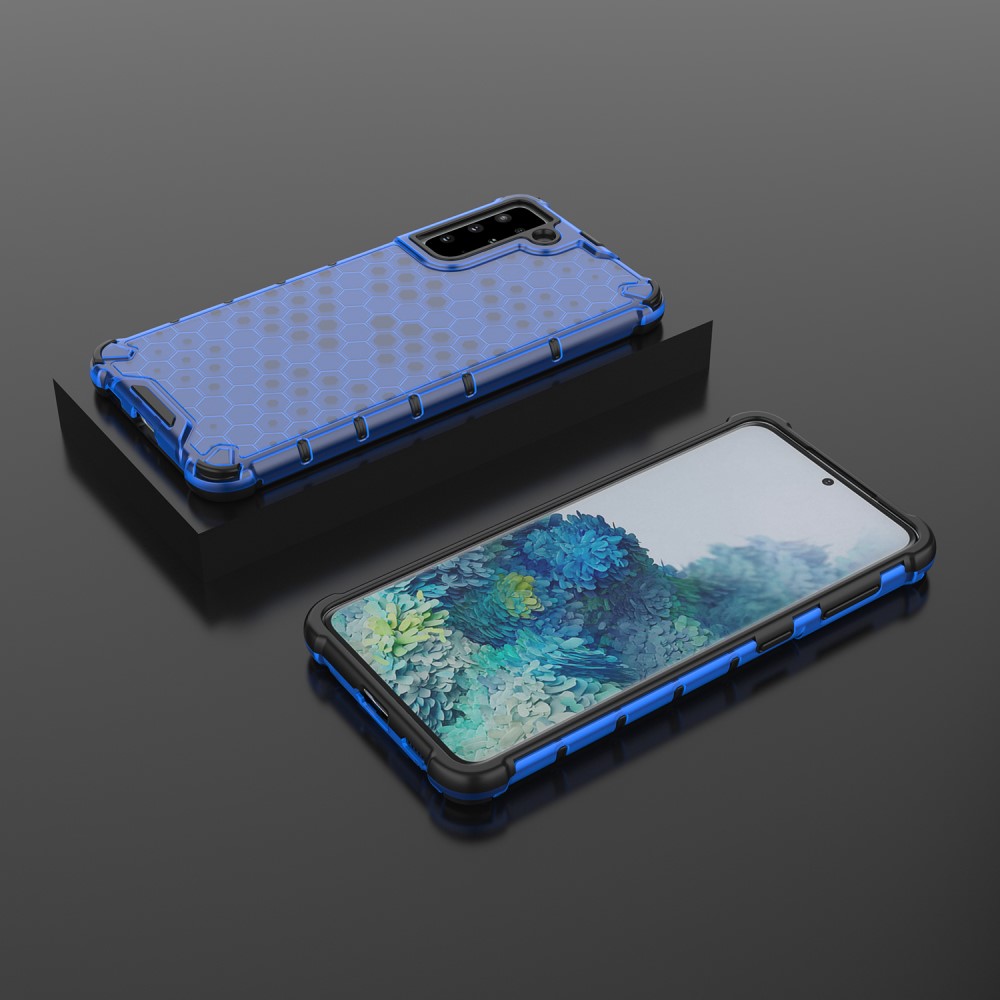 Samsung Galaxy S21 Plus - Armor Honeycomb Textur - Bl