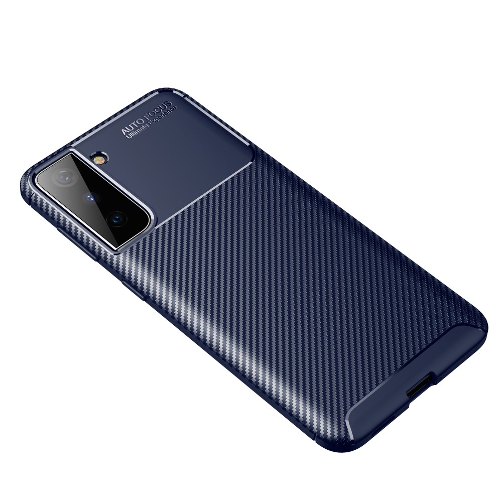 Samsung Galaxy S21 Plus - Kolfiber Textur Skal - Bl