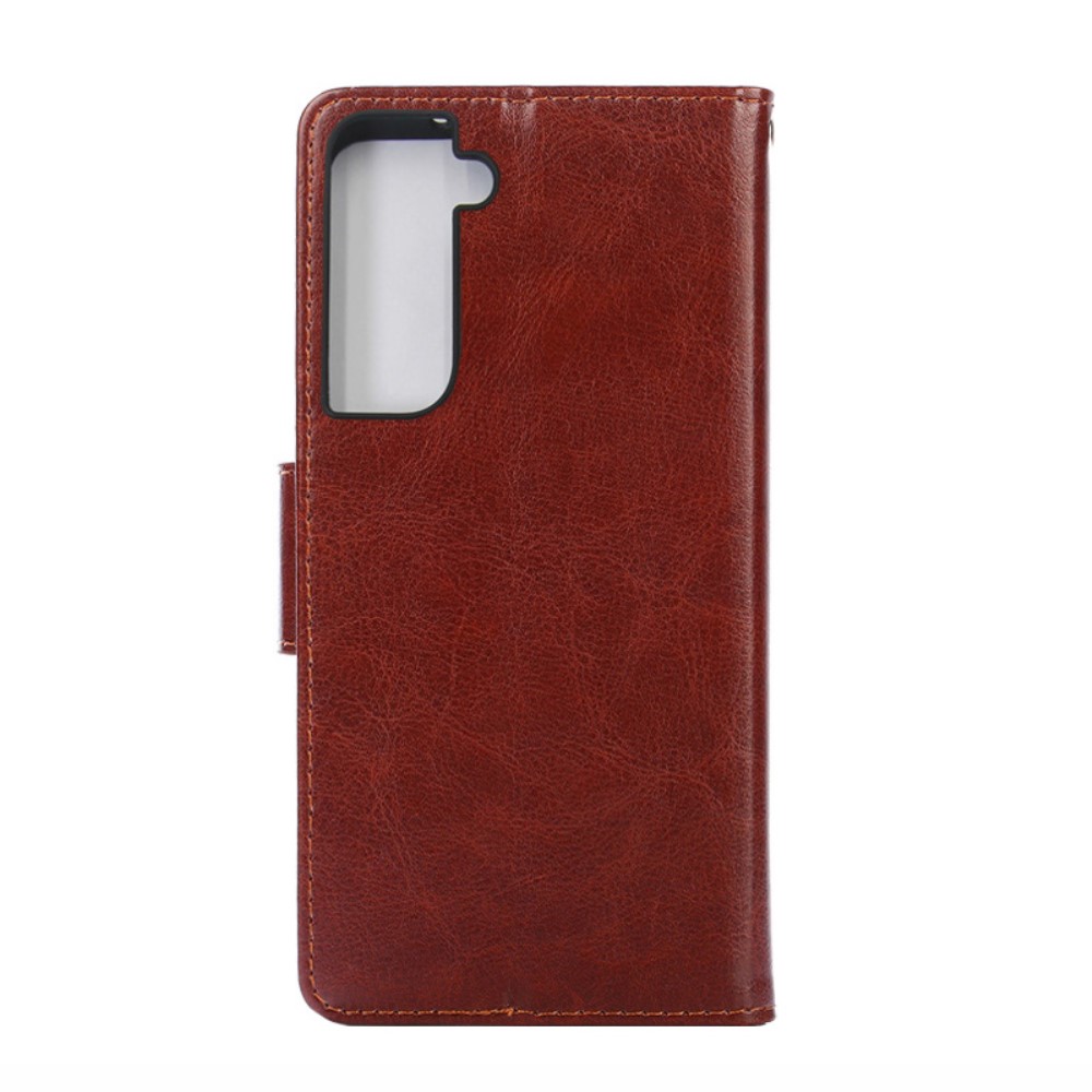 Samsung Galaxy S21 Plus - Crazy Horse Läder Fodral - Brun