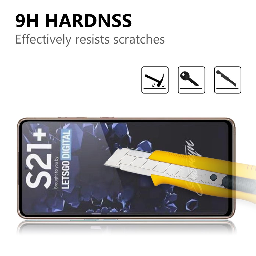  Samsung Galaxy S21 Plus - Heltäckande Premium Skärmskydd I Härdat Glas - Teknikhallen.se