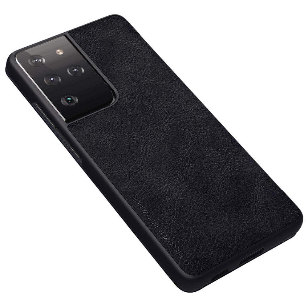 Samsung Galaxy S21 Ultra - NILLKIN Qin Läder Fodral - Svart