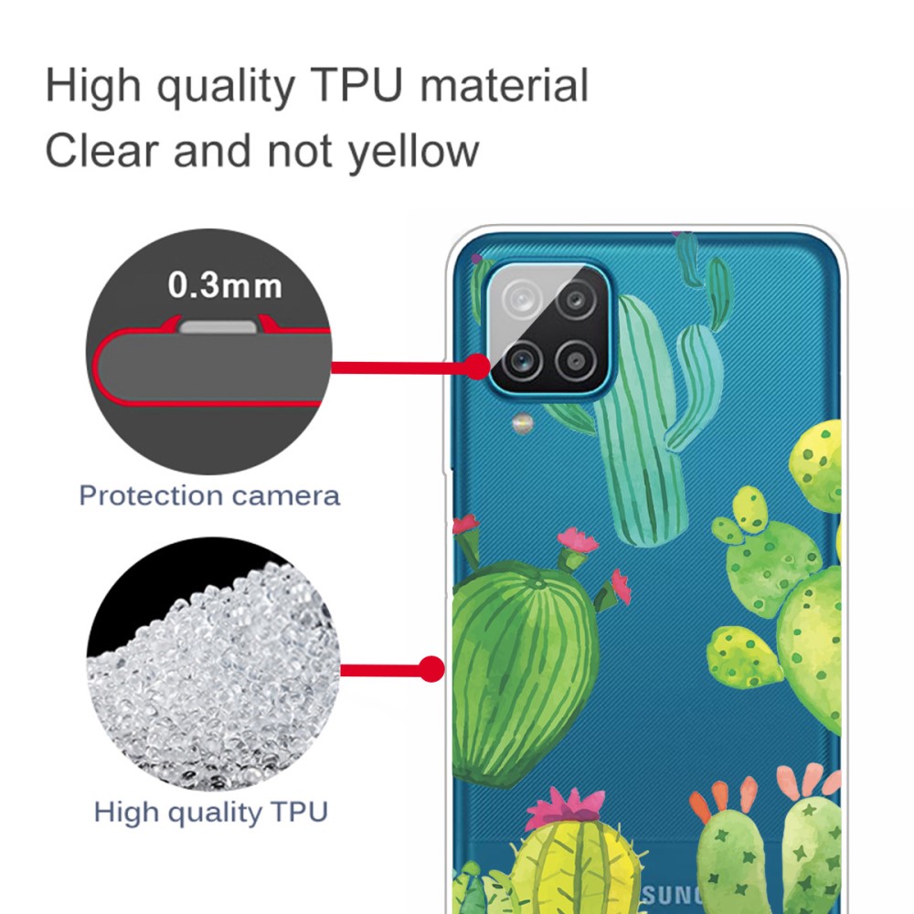 Samsung Galaxy A12 - Skal Med Tryck - Cactus