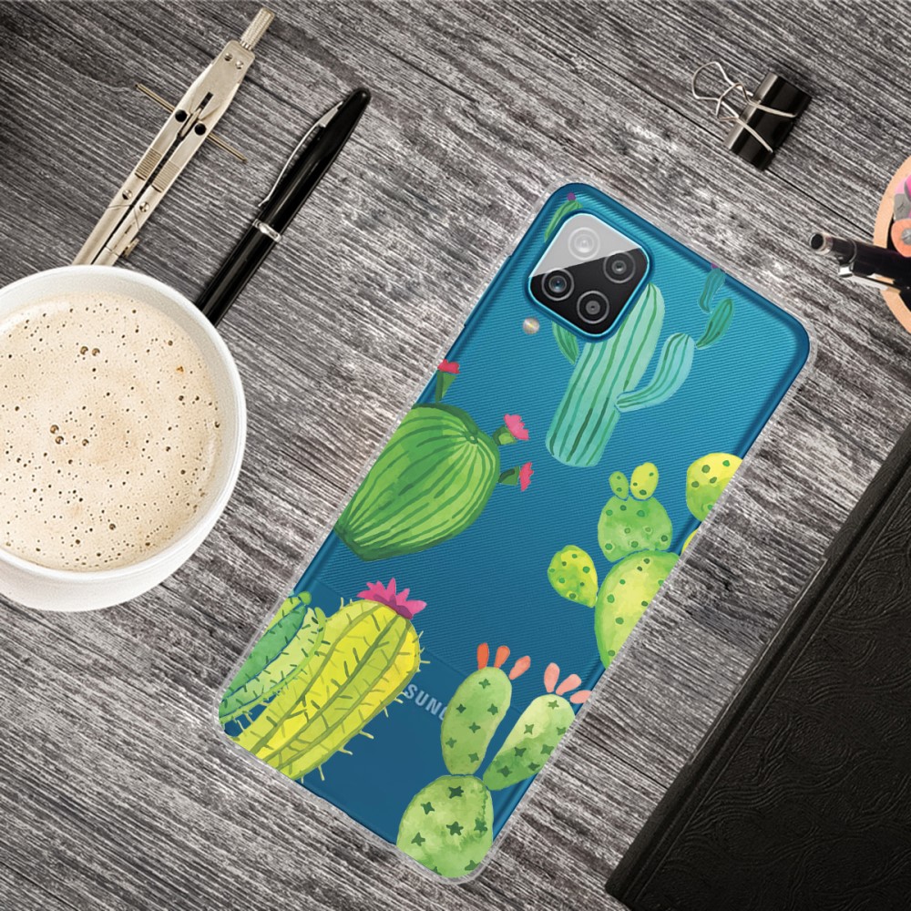 Samsung Galaxy A12 - Skal Med Tryck - Cactus