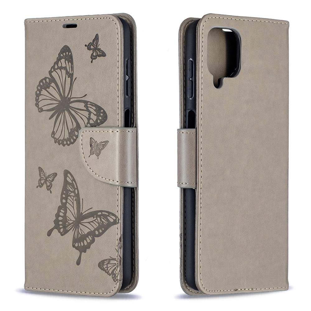 Samsung Galaxy A12 - Butterfly Plnboksfodral - Gr