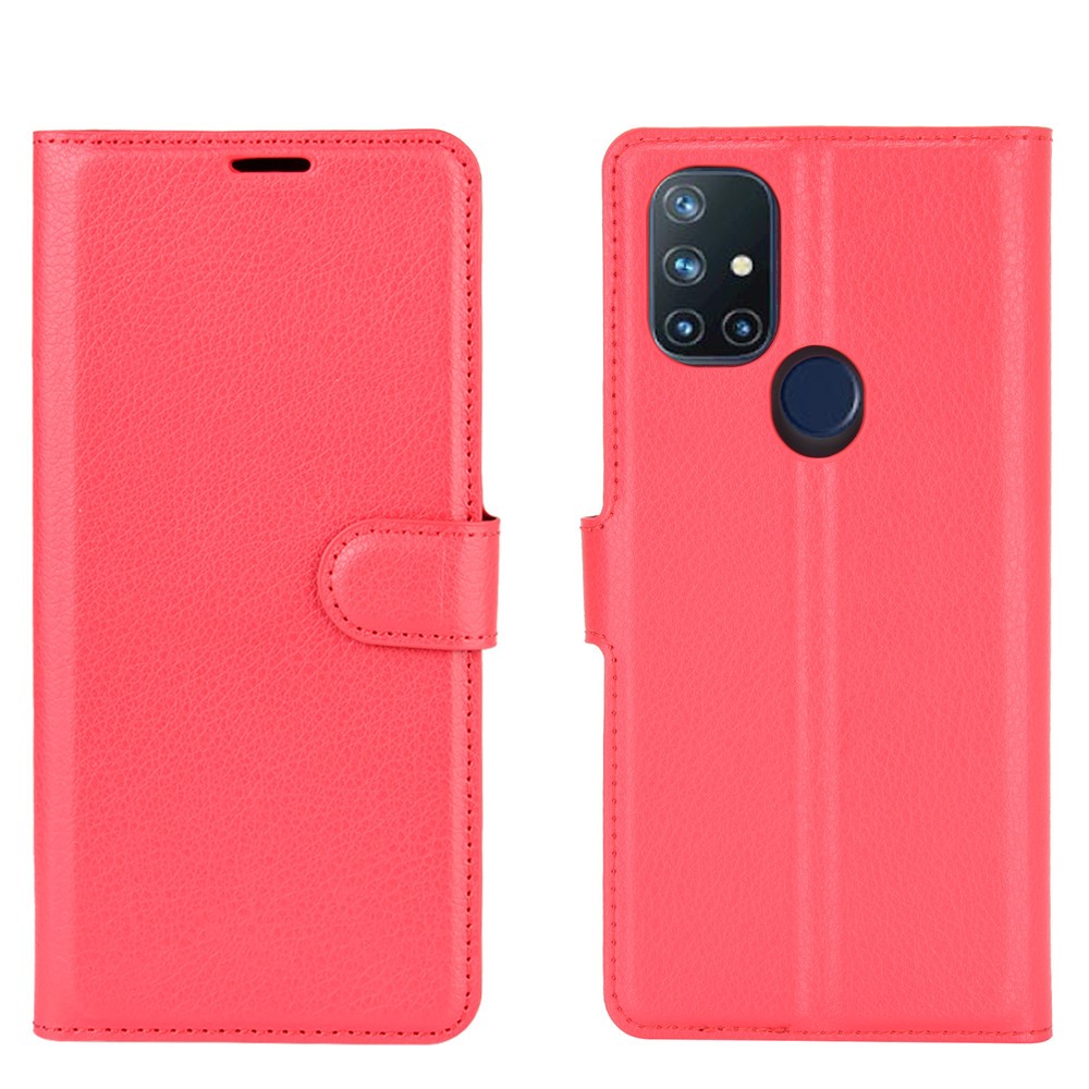 OnePlus Nord N10 5G - Litchi Fodral - Röd