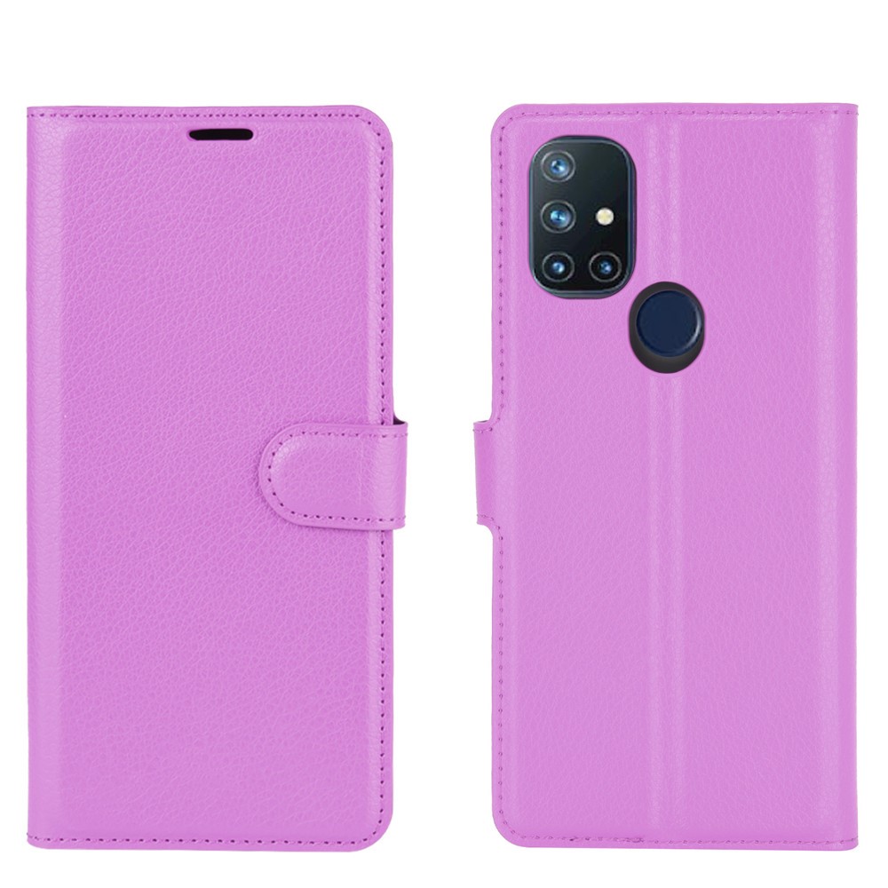 OnePlus Nord N10 5G - Litchi Fodral - Lila