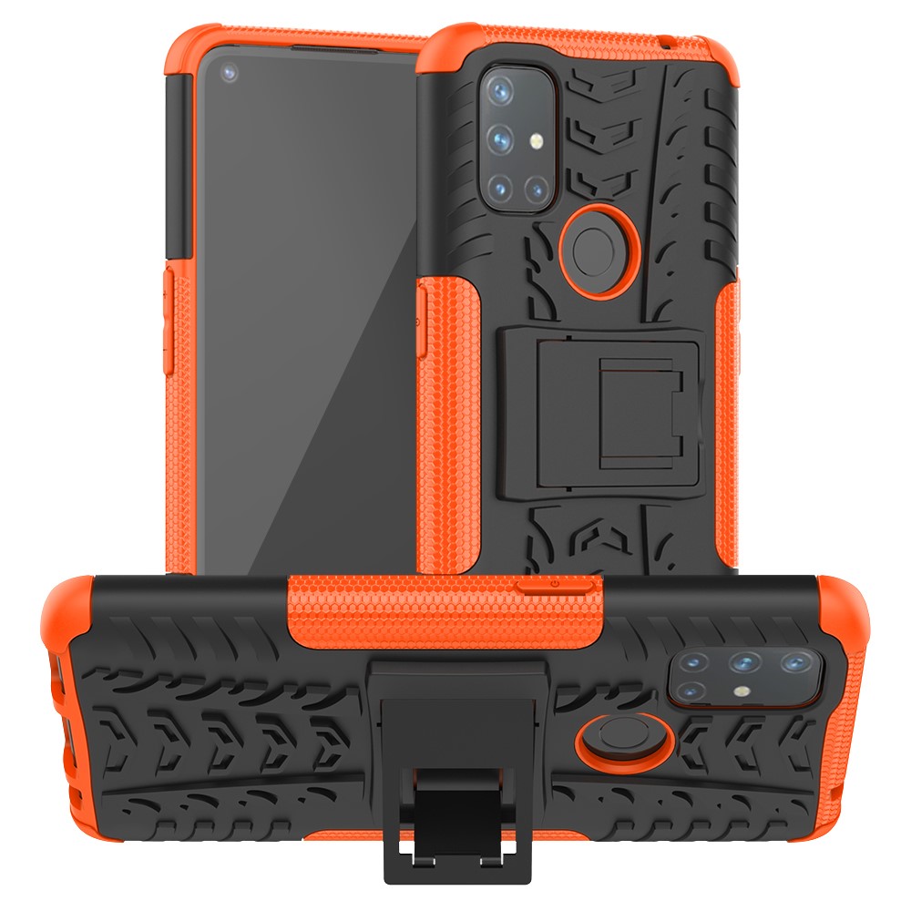 OnePlus Nord N10 5G - Ultimata Stöttåliga Skalet med Stöd - Orange