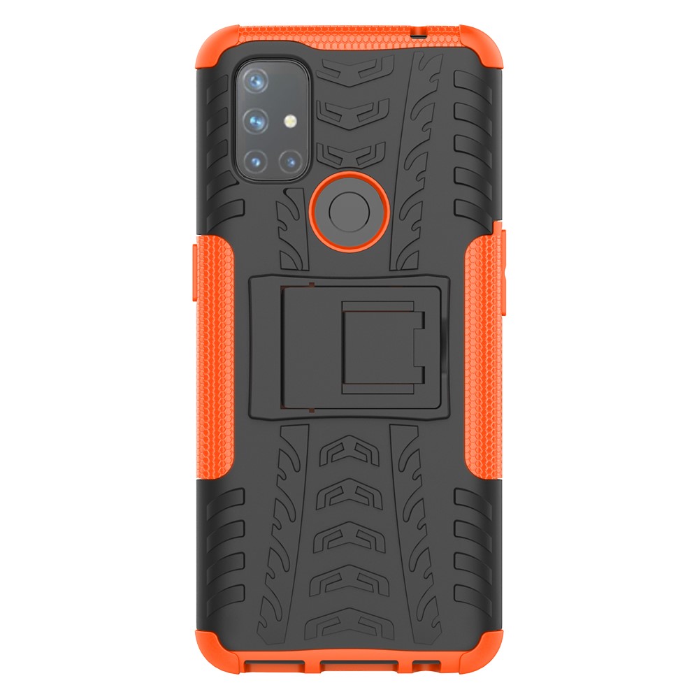 OnePlus Nord N10 5G - Ultimata Stöttåliga Skalet med Stöd - Orange
