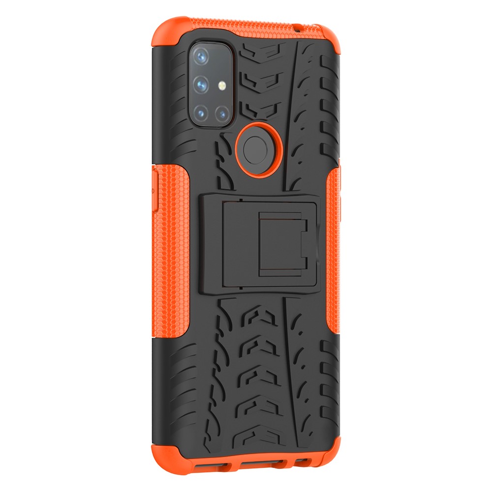 OnePlus Nord N10 5G - Ultimata Stöttåliga Skalet med Stöd - Orange