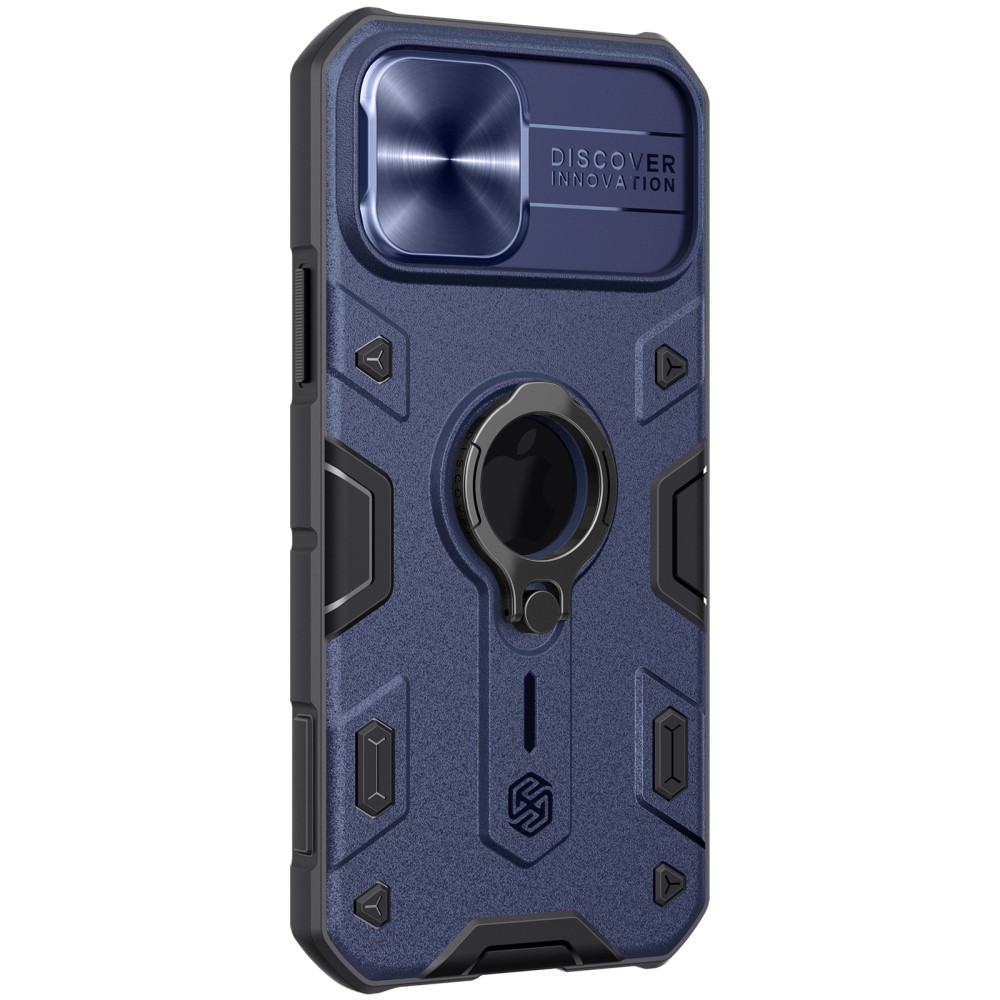 iPhone 12 / 12 Pro - NILLKIN CamShield Armor Ring Skal - Bl