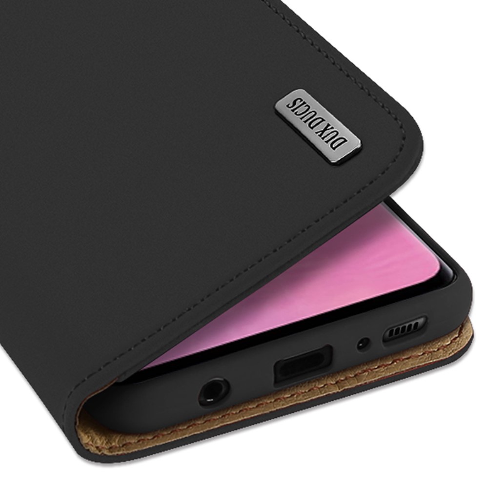 Samsung Galaxy S10 Plus - DUX DUCIS Äkta Läder Fodral - Svart