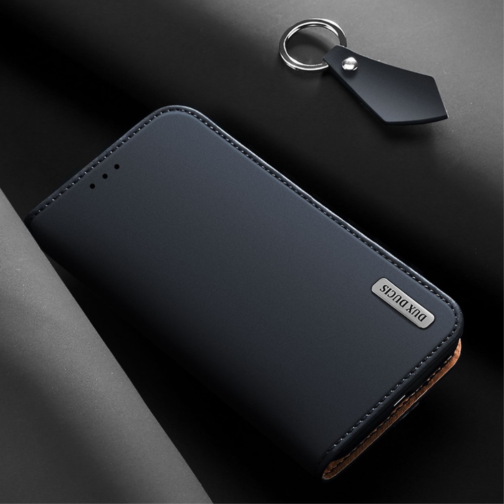 Samsung Galaxy S10 Plus - DUX DUCIS kta Lder Fodral - Bl