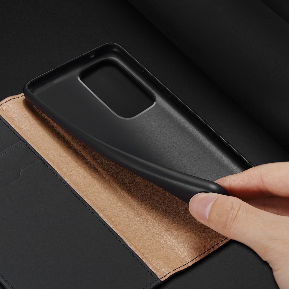 Samsung Galaxy S20 Ultra - DUX DUCIS Wish Äkta Läder Fodral - Svart