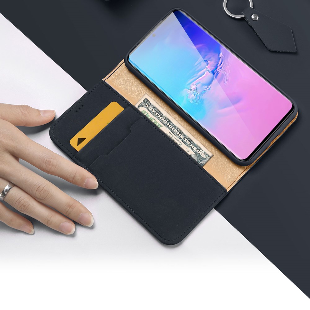 Samsung Galaxy S20 Ultra - DUX DUCIS Wish Äkta Läder Fodral - Blå