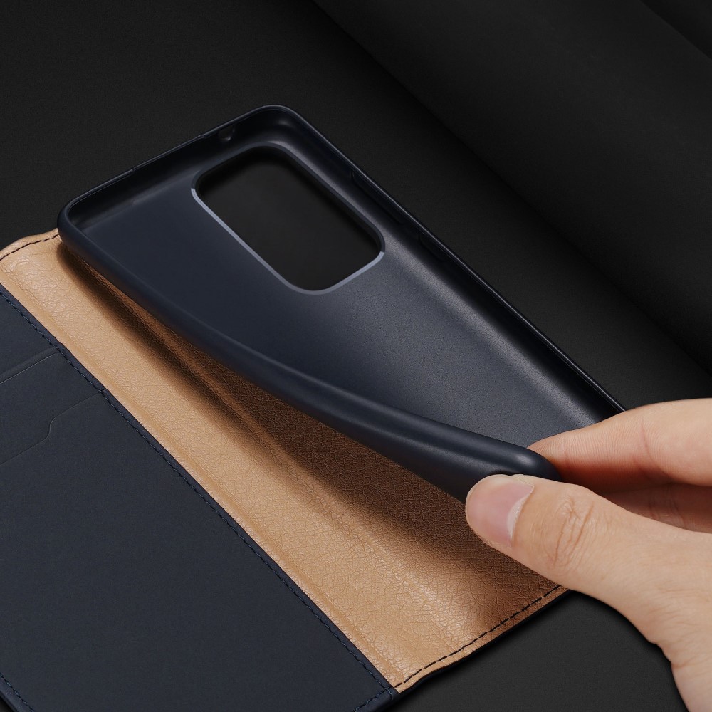 Samsung Galaxy S20 Ultra - DUX DUCIS Wish Äkta Läder Fodral - Blå