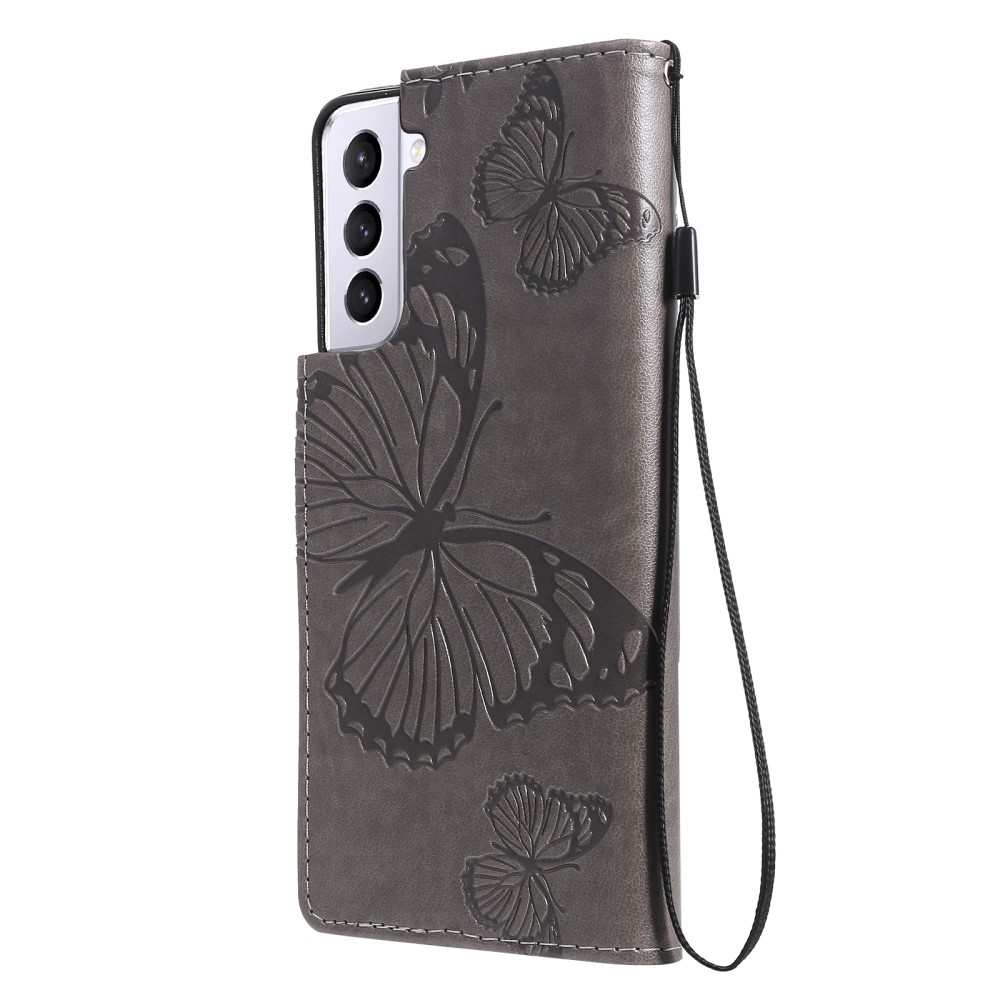 Samsung Galaxy S21 - Butterfly Lder Fodral - Gr