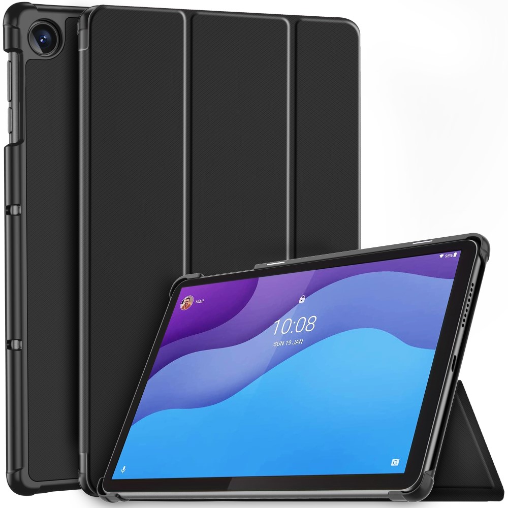Lenovo Tab M10 HD (2nd Gen) - Tri-Fold Läder Fodral - Svart