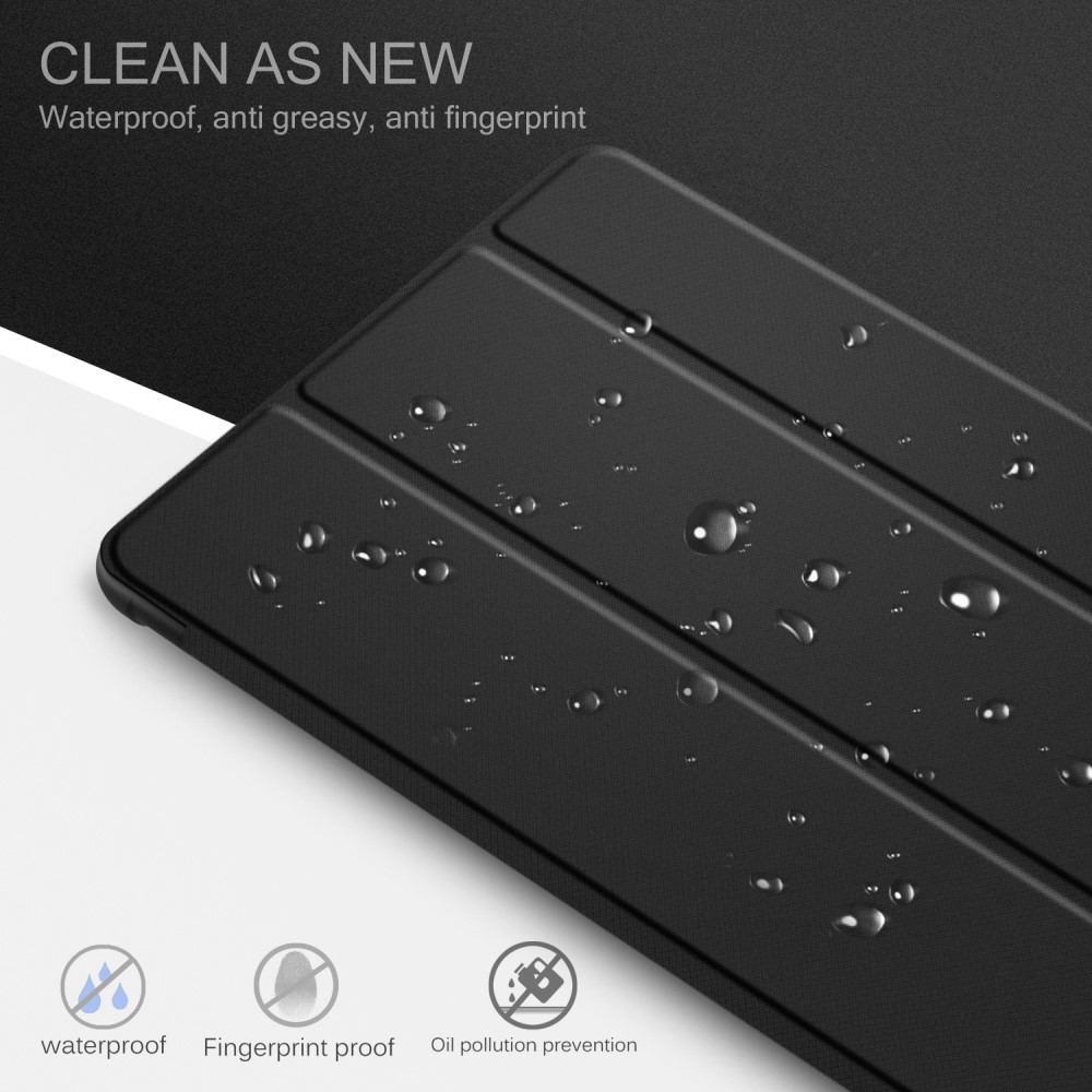Lenovo Tab M10 HD (2nd Gen) - Tri-Fold Läder Fodral - Svart