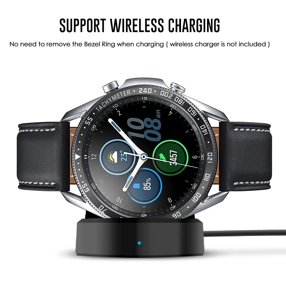 Bezel Skyddande Ring Galaxy Watch3 45mm - Svart/Vit