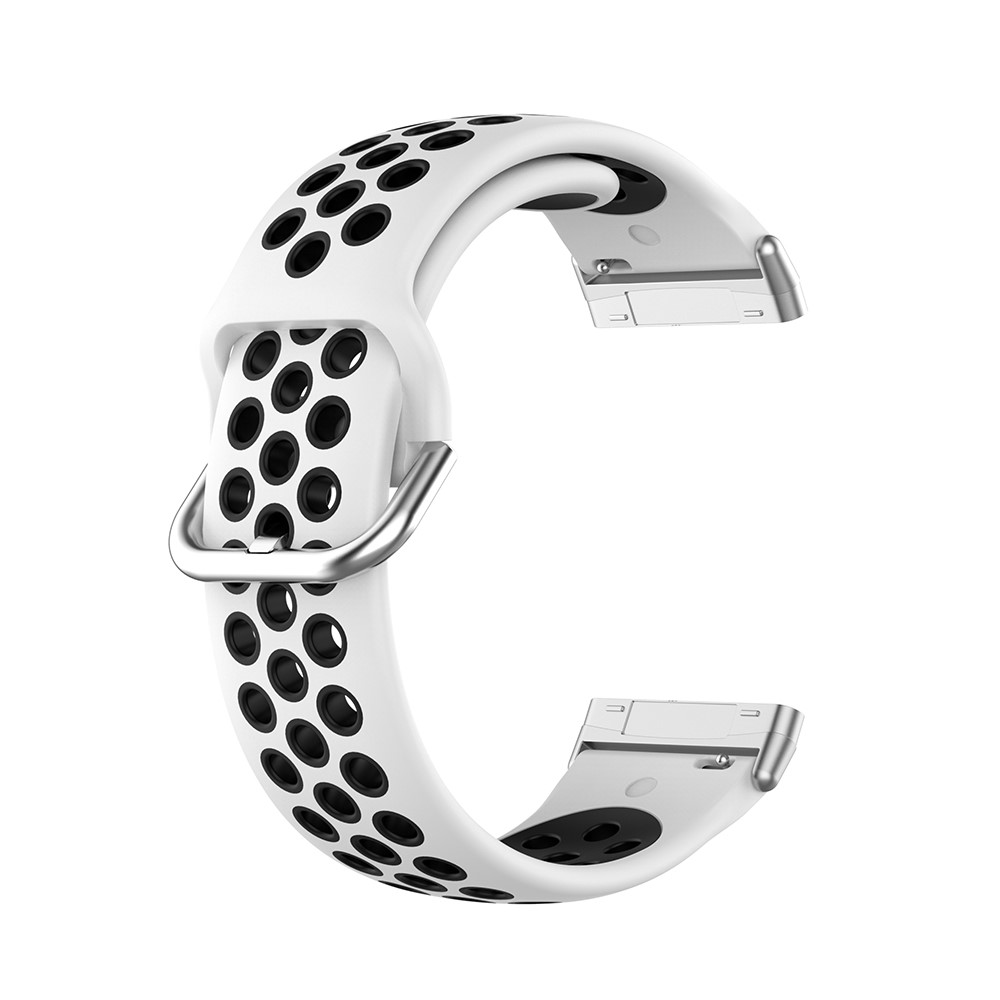 Silikon Trningsarmband Armband Versa 3/Fitbit Sense - Vit/Svart