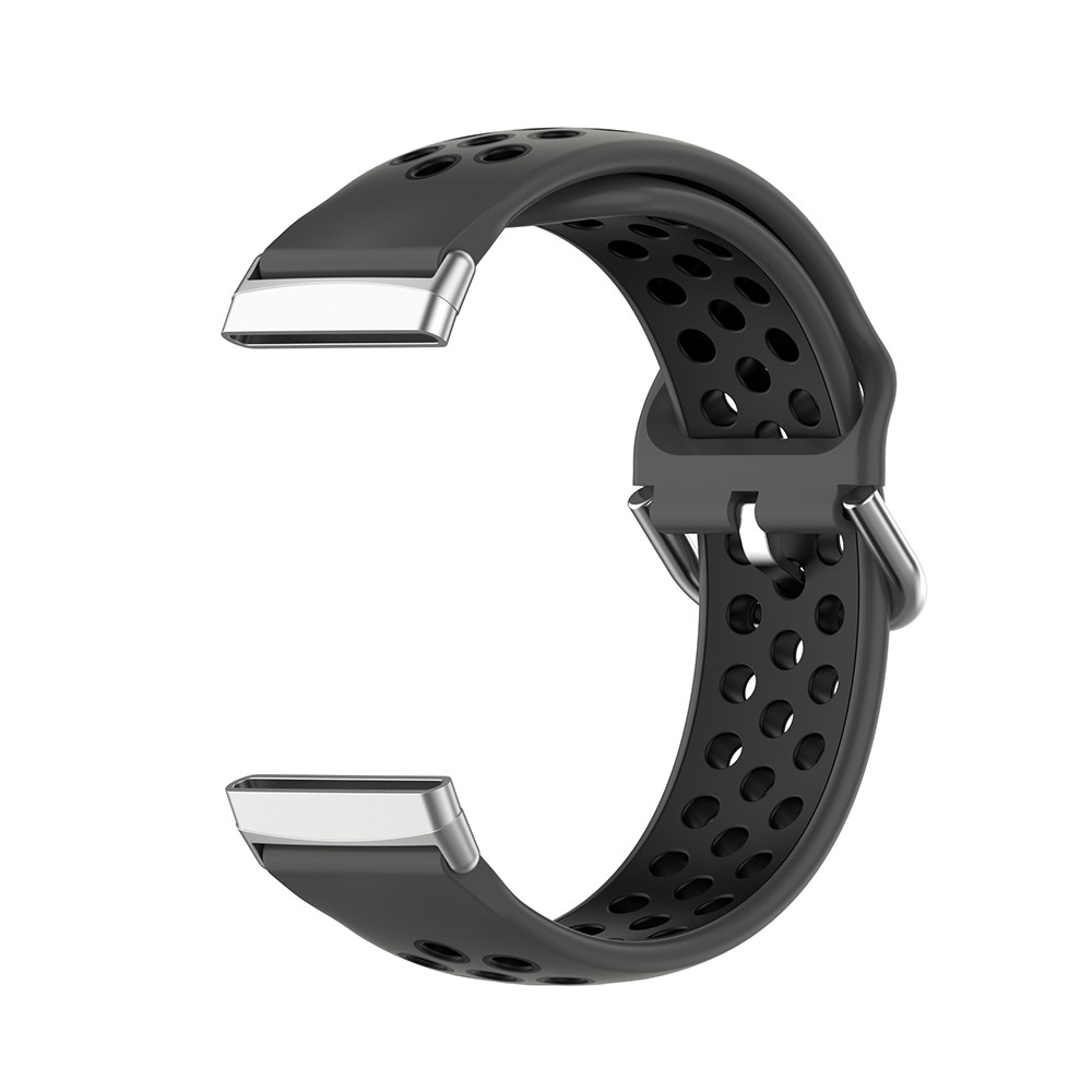 Silikon Trningsarmband Armband Versa 3/Fitbit Sense - Svart