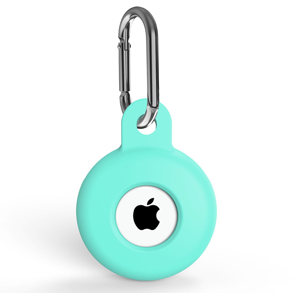 Apple AirTag Hllare Med KarbinhakeI Silikon - Mint Grn