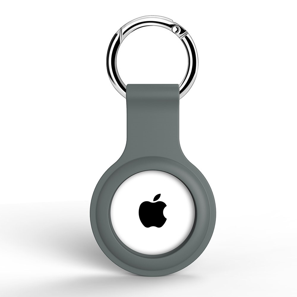 Apple AirTag Hllare Med Nyckelring I Silikon - Gr