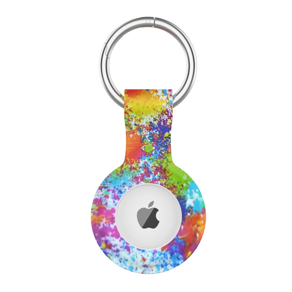 Apple AirTag Hllare Med Nyckelring I Silikon - Mlning