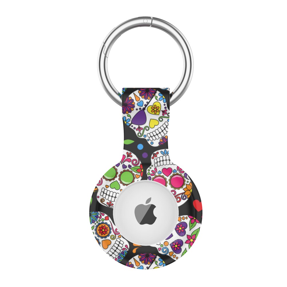 Apple AirTag Hllare Med Nyckelring I Silikon - Candy Skull