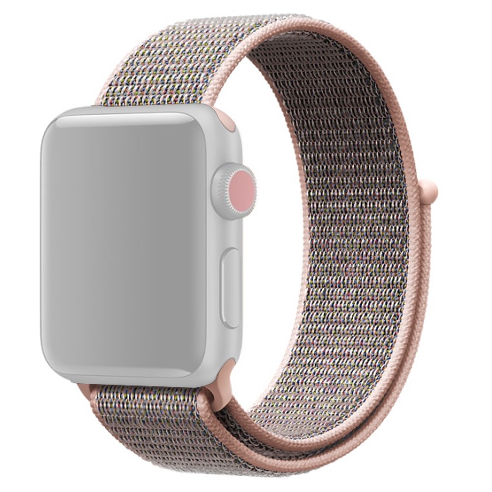 Nylon Loop Armband Justerbart Apple Watch 42/44/45/49 mm Rosguld