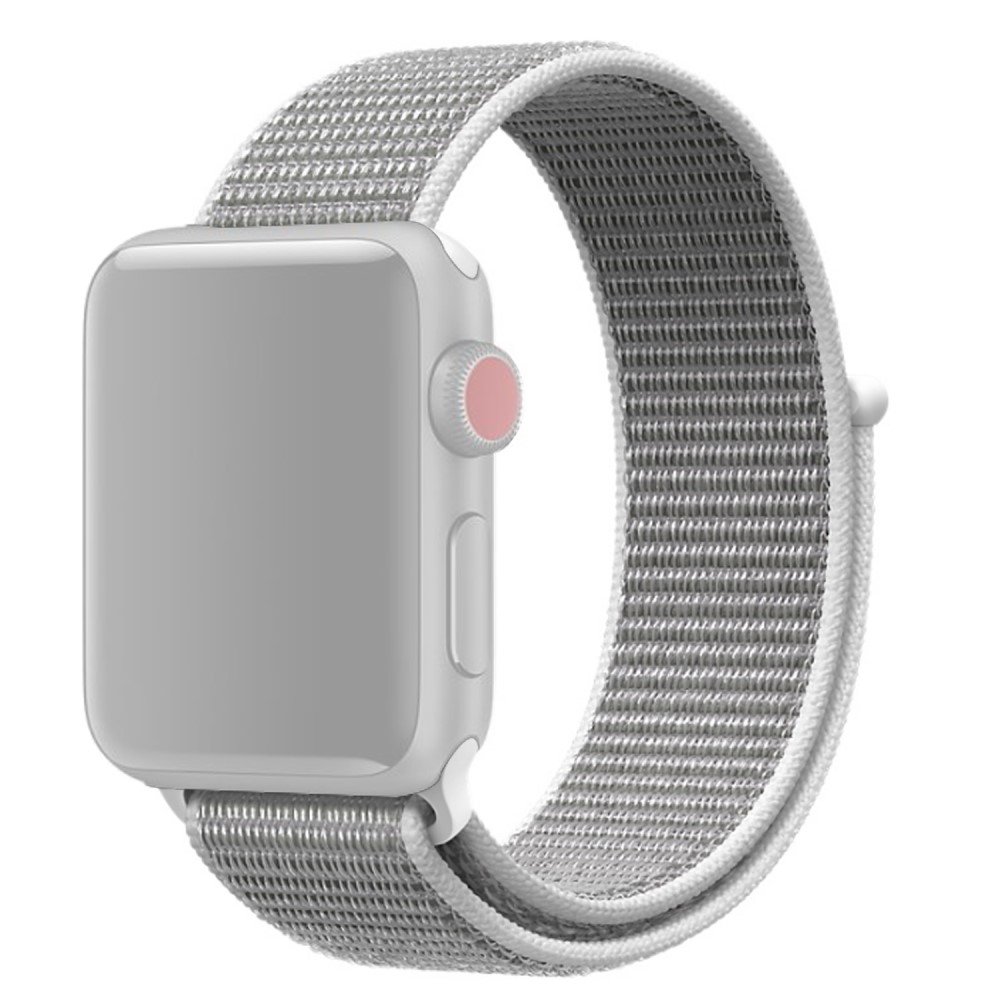 Nylon Loop Armband Justerbart Apple Watch 41/40/38 mm - Vit