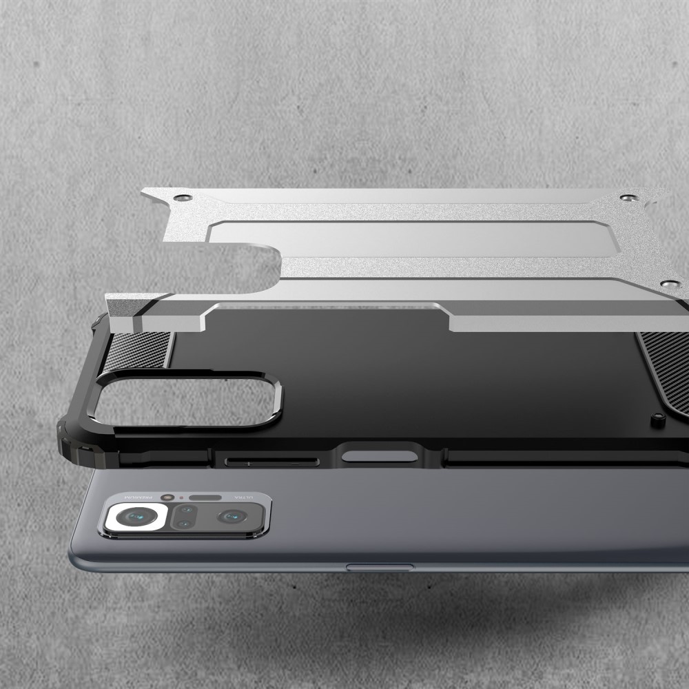 Xiaomi Redmi Note 10 Pro - Shockproof Armor Hybrid Skal - Rosguld
