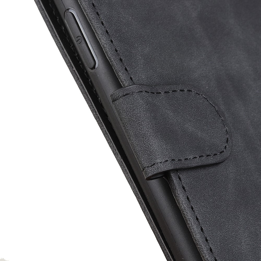 Xiaomi Redmi Note 10 Pro - KHAZNEH Retro Lder Fodral - Svart