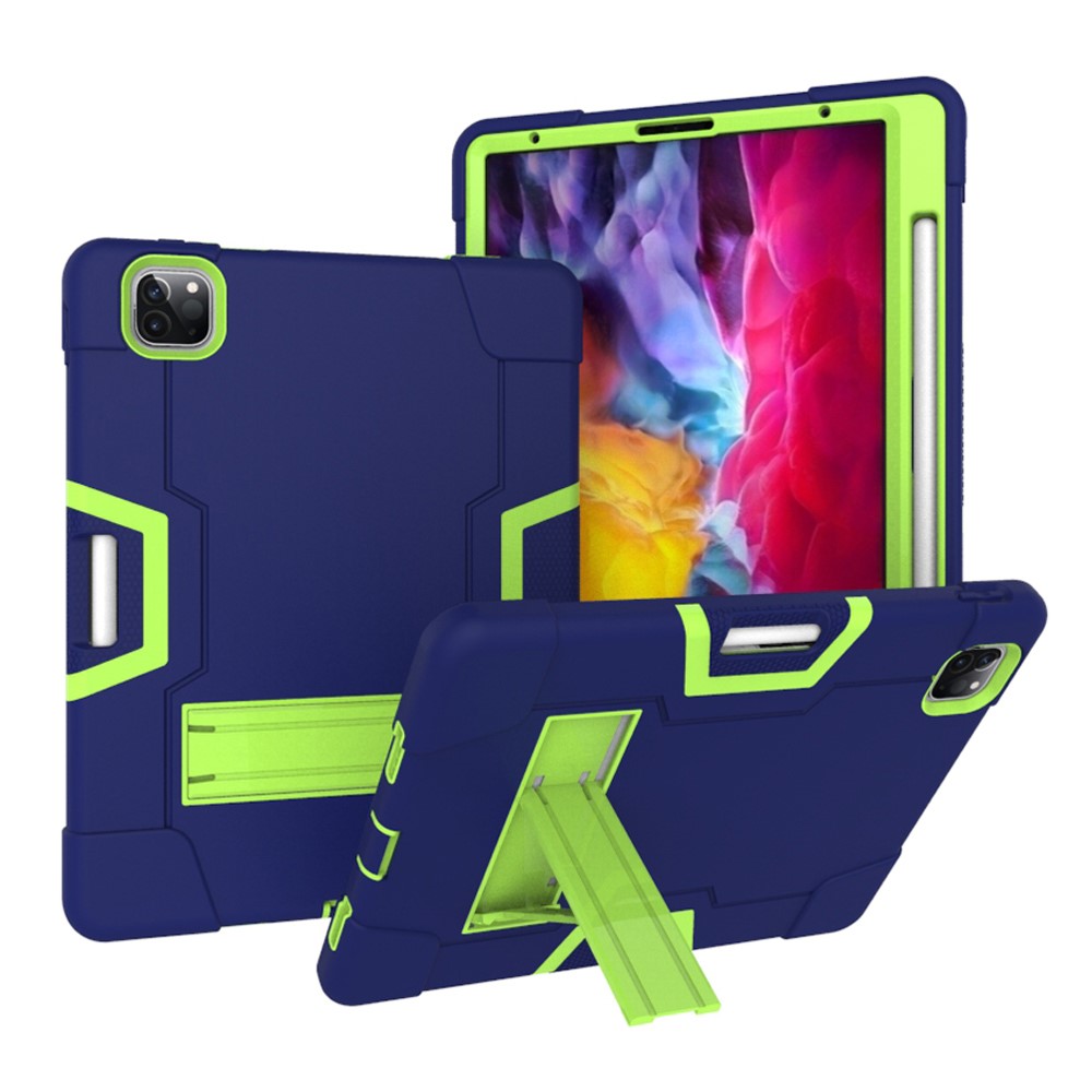 iPad Pro 11 (2018/2020/2021) - Shockproof Hybrid Skal Med Kickstand - Bl/Grn