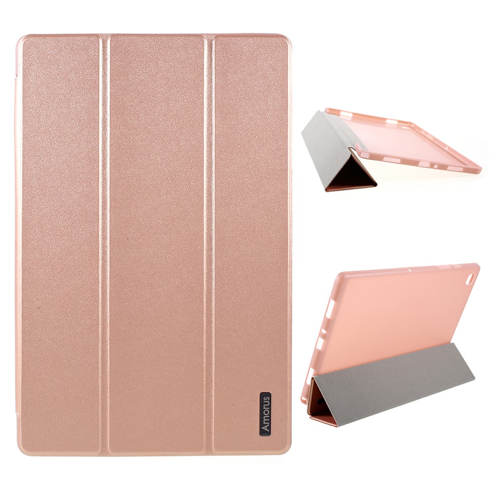 AMORUS Samsung Galaxy Tab A7 10.4 Fodral Tri-Fold Rosguld