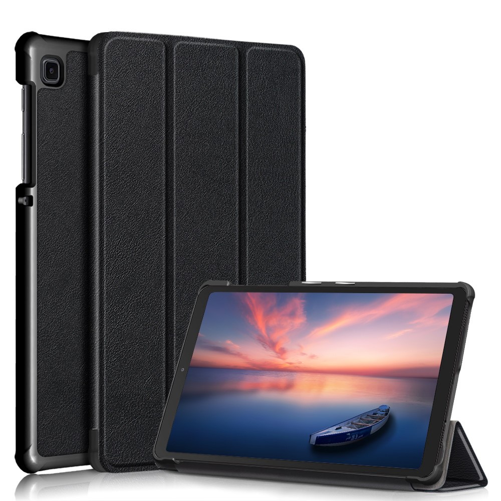 Samsung Galaxy Tab A7 Lite 8.7 - Tri-Fold Lder Fodral - Svart